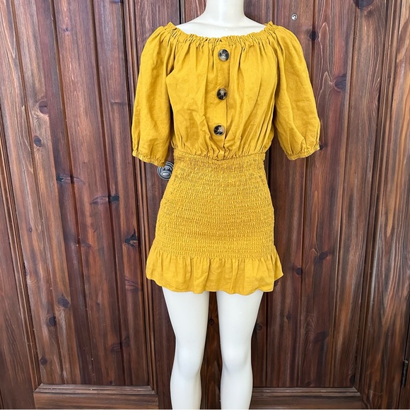 Zara Linen Mini Dress - Picture 6 of 10